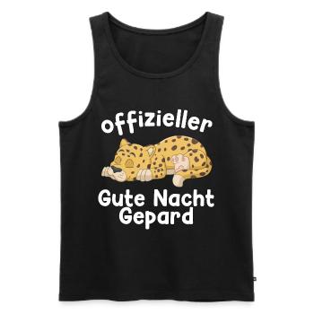 Gute Nacht Gepard schlafen Geschenk - Männer Premium Bio Tank Top - Schwarz - Vorne - Michal (187cm)