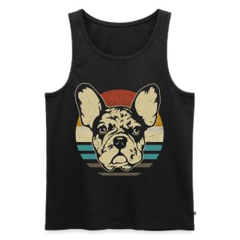 Français Bulldog Frenchi Bulldog rétro - Débardeur bio Premium Homme - noir - Devant - Michal (187cm)