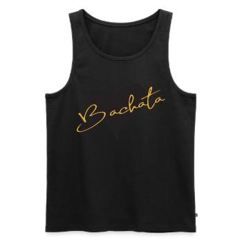 Bachata Heart - Men's Premium Organic Tank Top - black - Front - AI Model Male 178 light (178cm)