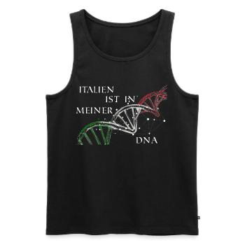 Italien, es ist in meiner DNA Geburtstag - Männer Premium Bio Tank Top - Schwarz - Vorne - AI Model Male 178 light (178cm)