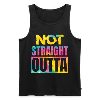 LGBTQ Straight Regenbogen Stolz Geschenk - Männer Premium Bio Tank Top - Schwarz - Vorne - Michal (187cm)