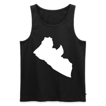 Liberia map flag - Men's Premium Organic Tank Top - black - Front - AI Model Male 178 light (178cm)