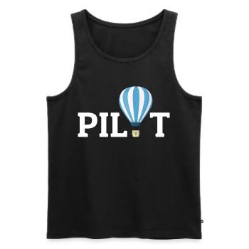 Hot Air Ballooning Hopper Balloon Pilot Balloonist - Men's Premium Organic Tank Top - black - Front - Michal (187cm)