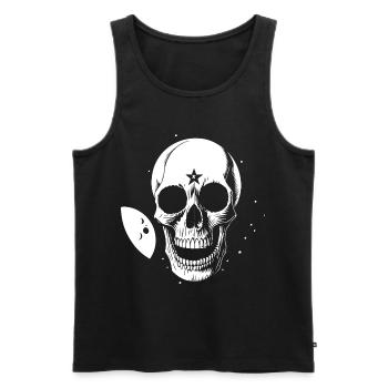 Horror Skull Skull Art Skull Gothic Heavy Metal - Men's Premium Organic Tank Top - black - Front - Michal (187cm)