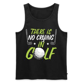 There's No Crying In Golf - Men's Premium Organic Tank Top - black - Front - AI Model Male 178 light (178cm)