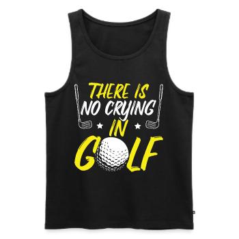 Lustiger Golf-Humor - Männer Premium Bio Tank Top - Schwarz - Vorne - Michal (187cm)