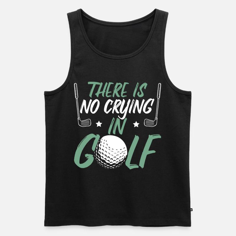 Beim Golf wird nicht geweint - Männer Premium Bio Tank Top - Schwarz