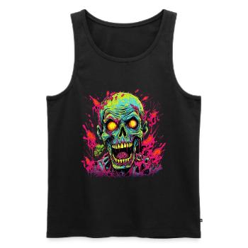 Zombie Head Creepy Halloween Zombie Hunter Undead - Débardeur bio Premium Homme - noir - Devant - AI Model Male 178 light (178cm)