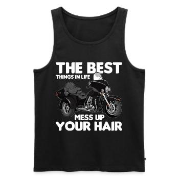 Trike Echte Männer - Triker Trikes Motorrad - Männer Premium Bio Tank Top - Schwarz - Vorne - AI Model Male 178 light (178cm)