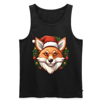 Fuchs Weihnachten - Männer Premium Bio Tank Top - Schwarz - Vorne - AI Model Male 178 light (178cm)