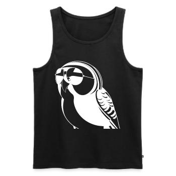 Lustiger Vogel mit Sonnenbrille Cool Bourke's Parak - Männer Premium Bio Tank Top - Schwarz - Vorne - AI Model Male 178 light (178cm)