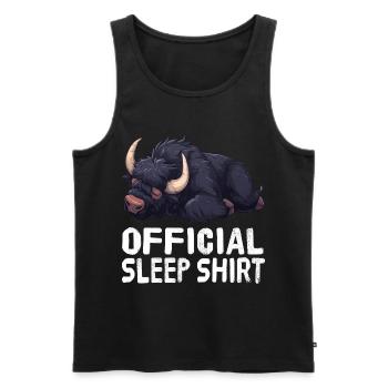 Offizielles Schlafshirt Yak - Männer Premium Bio Tank Top - Schwarz - Vorne - AI Model Male 178 light (178cm)