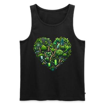 Plant garden - Men's Premium Organic Tank Top - black - Front - Michal (187cm)