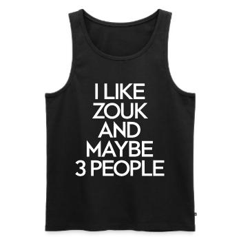 Zouk-Tanz-Geschenk - Männer Premium Bio Tank Top - Schwarz - Vorne - AI Model Male 178 light (178cm)