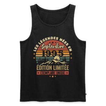 Retro 1995 - Legenden, die im September 1995 geboren wurden - Männer Premium Bio Tank Top - Schwarz - Vorne - Michal (187cm)