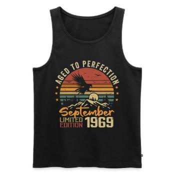 September 1969 Birthdays born in September 1969 - Men's Premium Organic Tank Top - black - Front - Michal (187cm)