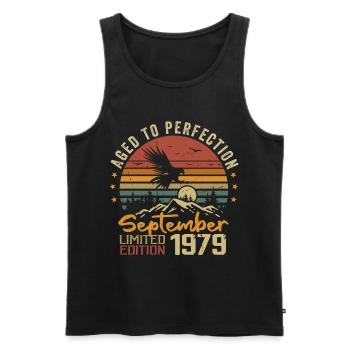 September 1979 Birthdays born in September 1979 - Men's Premium Organic Tank Top - black - Front - Michal (187cm)