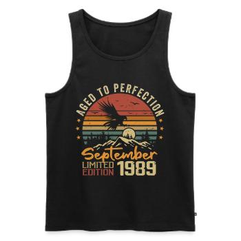 September 1989 Birthdays born in September 1989 - Men's Premium Organic Tank Top - black - Front - Michal (187cm)