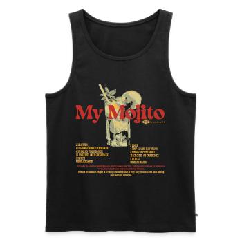 My Mojito Rezept. Das perfekte Sommergeschenk - Männer Premium Bio Tank Top - Schwarz - Vorne - Michal (187cm)