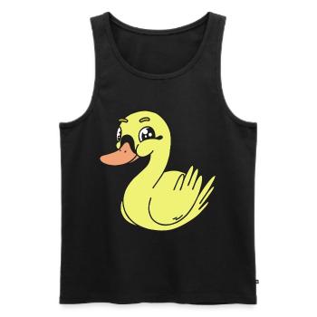 canard canards enfants enfant bébé - Débardeur bio Premium Homme - noir - Devant - Michal (187cm)