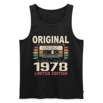 1978 Birthday Gift 1978 Vintage 1978 Retro - Men's Premium Organic Tank Top - black - Front - AI Model Male 178 light (178cm)