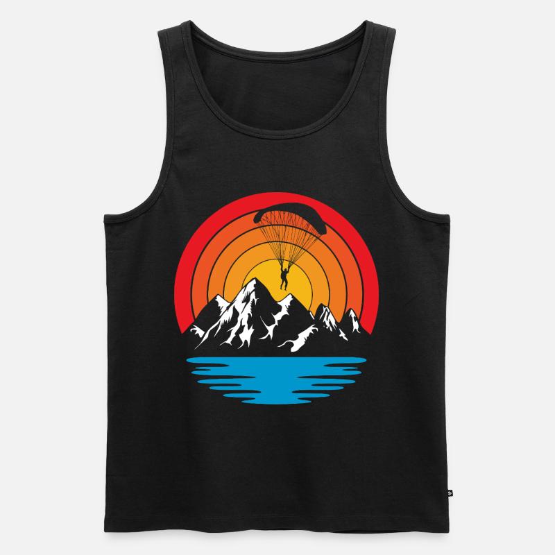 Paragliding Skydive - Männer Premium Bio Tank Top - Schwarz