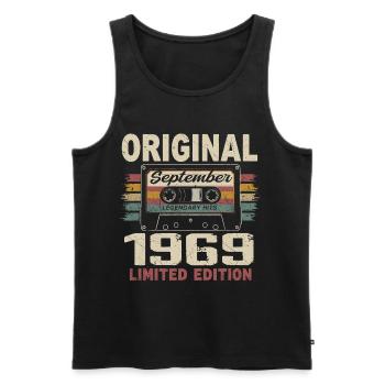 September 1969 Birthday, born in September 1969 - Men's Premium Organic Tank Top - black - Front - Michal (187cm)