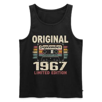 September 1967 Birthday, born in September 1967 - Men's Premium Organic Tank Top - black - Front - Michal (187cm)