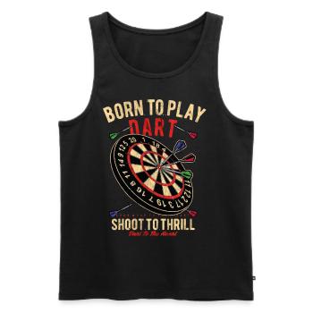 Darts WM Dart Darten Geschenk - Männer Premium Bio Tank Top - Anthrazit - Vorne - Alexander (188cm)