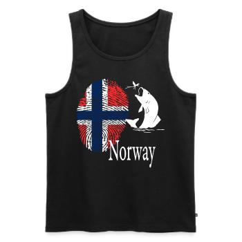 Norwegen Vintage Geschenk - Männer Premium Bio Tank Top - Schwarz - Vorne - Michal (187cm)
