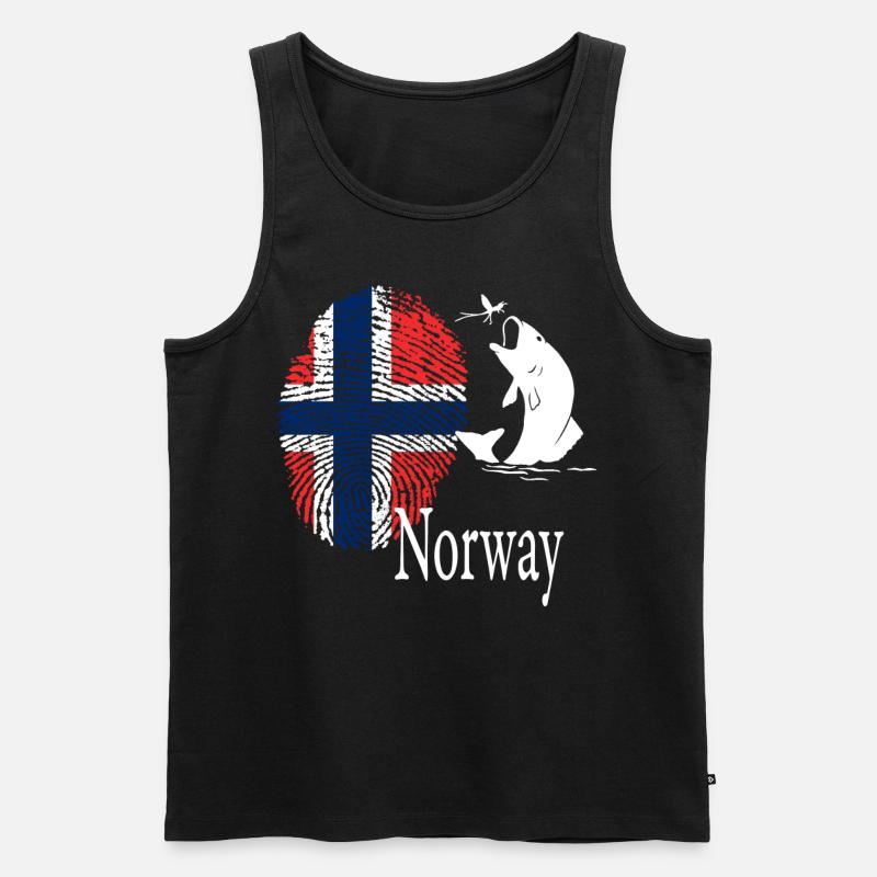 Norwegen Vintage Geschenk - Männer Premium Bio Tank Top - Schwarz