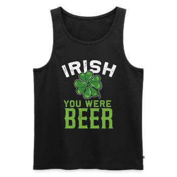 St Patricks Day Irish Lucky Charm Drunk Beer Paddy - Männer Premium Bio Tank Top - Schwarz - Vorne - AI Model Male 178 light (178cm)