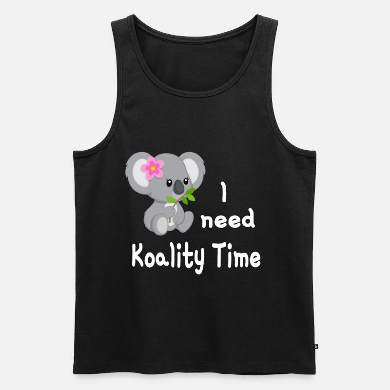 Koala needs Koality Time - Men's Premium Organic Tank Top - black