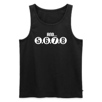 Und 5 6 7 8 - Männer Premium Bio Tank Top - Schwarz - Vorne - AI Model Male 178 light (178cm)