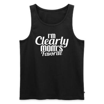 Mom's Favorite - Men's Premium Organic Tank Top - black - Front - AI Model Male 178 light (178cm)