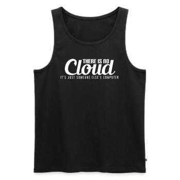 There is no cloud - Männer Premium Bio Tank Top - Schwarz - Vorne - AI Model Male 178 light (178cm)