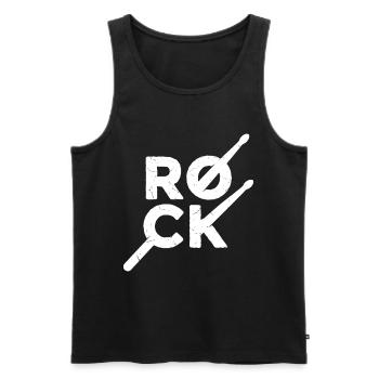 Motif rock cool - Débardeur bio Premium Homme - noir - Devant - Michal (187cm)
