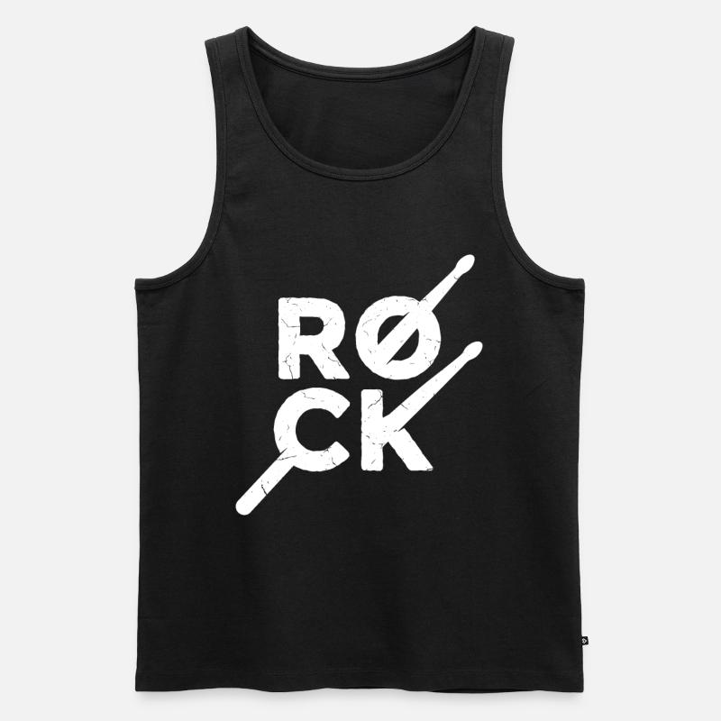 Rock cooles Motiv - Männer Premium Bio Tank Top - Schwarz