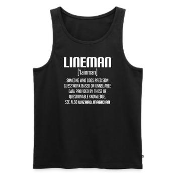 lineman, lineman barn, football offensive lineman, - Débardeur bio Premium Homme - noir - Devant - Michal (187cm)