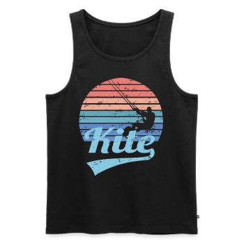Kite Kitesurf Kitesurf Kitesurf - Débardeur bio Premium Homme - noir - Devant - Michal (187cm)