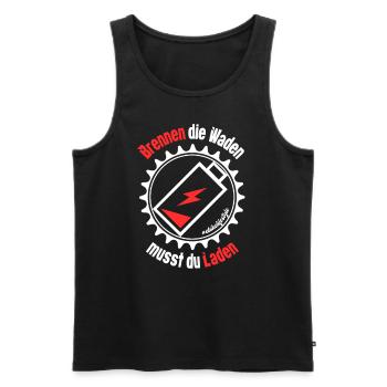 E-Bike E Bike lustiger Spruch - Männer Premium Bio Tank Top - Schwarz - Vorne - Michal (187cm)