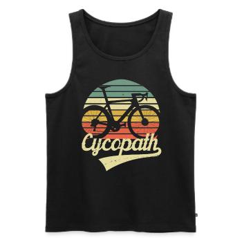 Rennrad Rennradfahrer Cycopath Vintage Retro - Männer Premium Bio Tank Top - Schwarz - Vorne - AI Model Male 178 light (178cm)