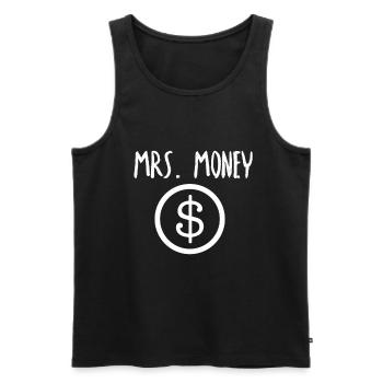 Appelez-moi Mme Money. Parce que j'attire de l'argent - Débardeur bio Premium Homme - noir - Devant - AI Model Male 178 light (178cm)