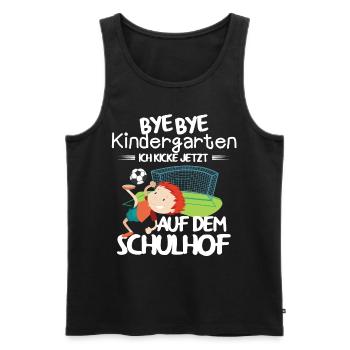 Schulanfang Kicker Fußball Fußballer Einschulung - Männer Premium Bio Tank Top - Schwarz - Vorne - Michal (187cm)