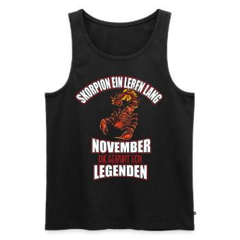 Skorpion Sternzeichen November Geburtstag Geschenk - Männer Premium Bio Tank Top - Schwarz - Vorne - AI Model Male 178 light (178cm)