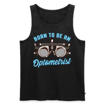 Optometrist optician gift ophthalmologist - Men's Premium Organic Tank Top - black - Front - Michal (187cm)