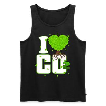 I LOVE CO2 diesel driver freedom FCK GRN anti green - Men's Premium Organic Tank Top - black - Front - AI Model Male 178 light (178cm)