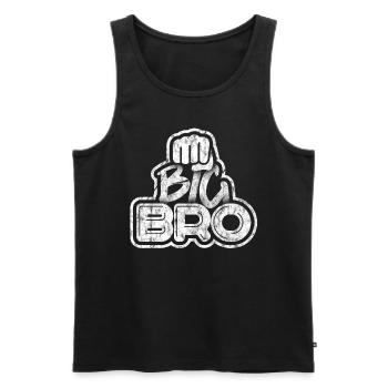 Big Bro Big Brother cool jeunes frères et sœurs - Débardeur bio Premium Homme - noir - Devant - Michal (187cm)