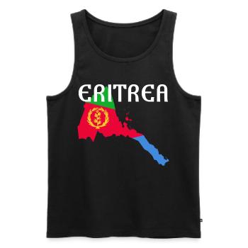 Eritrea Map Habesha Flag Gift Idea - Männer Premium Bio Tank Top - Schwarz - Vorne - AI Model Male 178 light (178cm)
