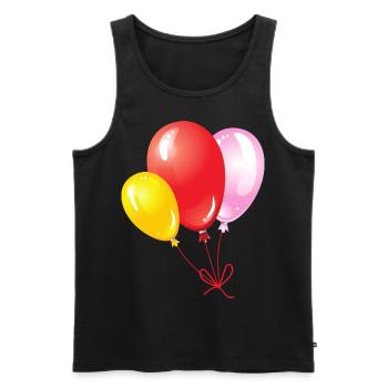 Balloons - Men's Premium Organic Tank Top - black - Front - AI Model Male 178 light (178cm)
